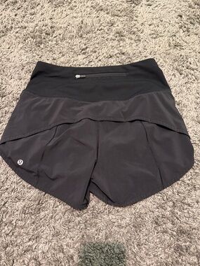 lululemon athletica Black Women's Athletic Shorts with Zip Pocket